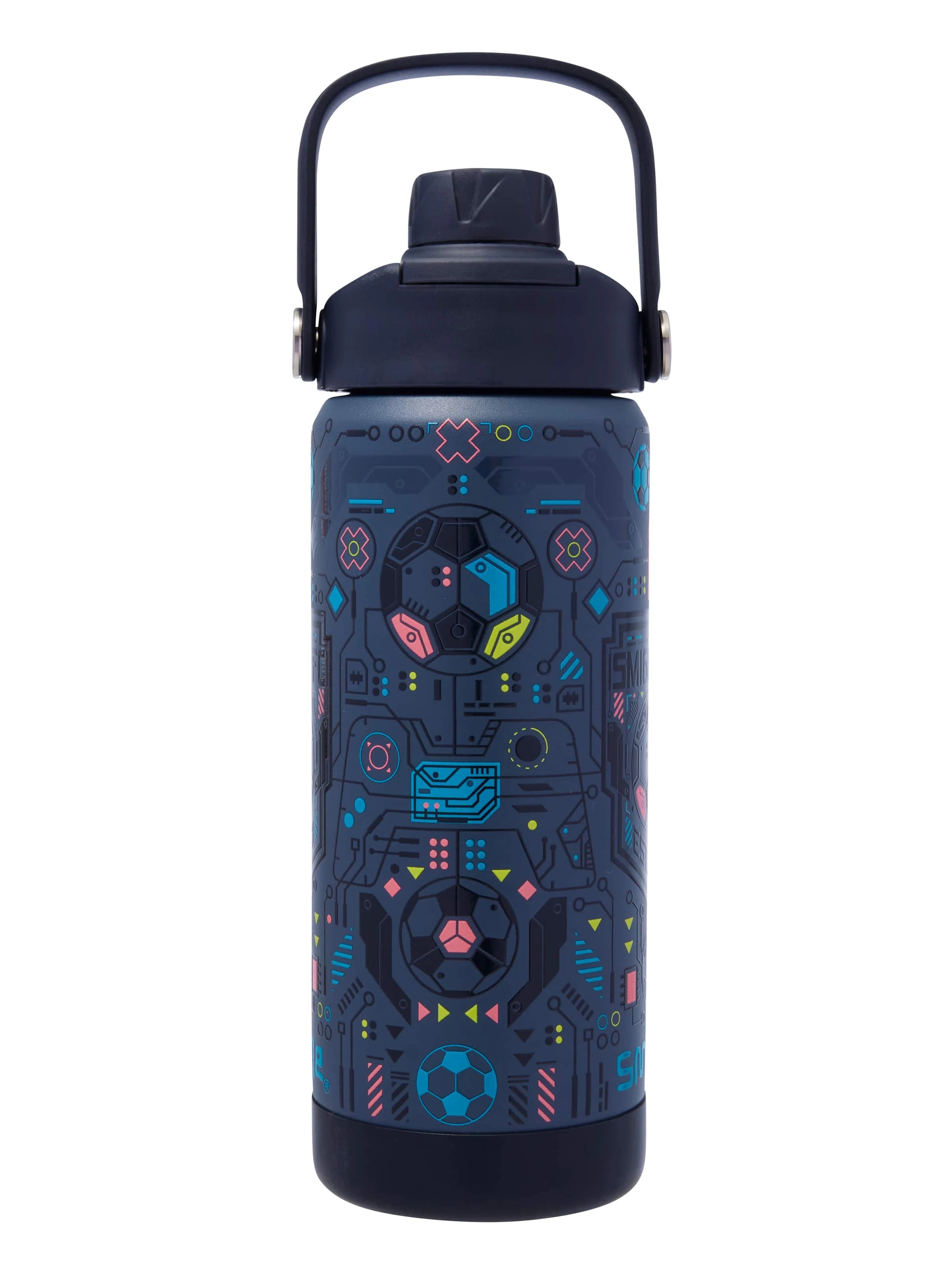 Smiggle - Power Play 550ML Gizli Pipetli Çelik Matara