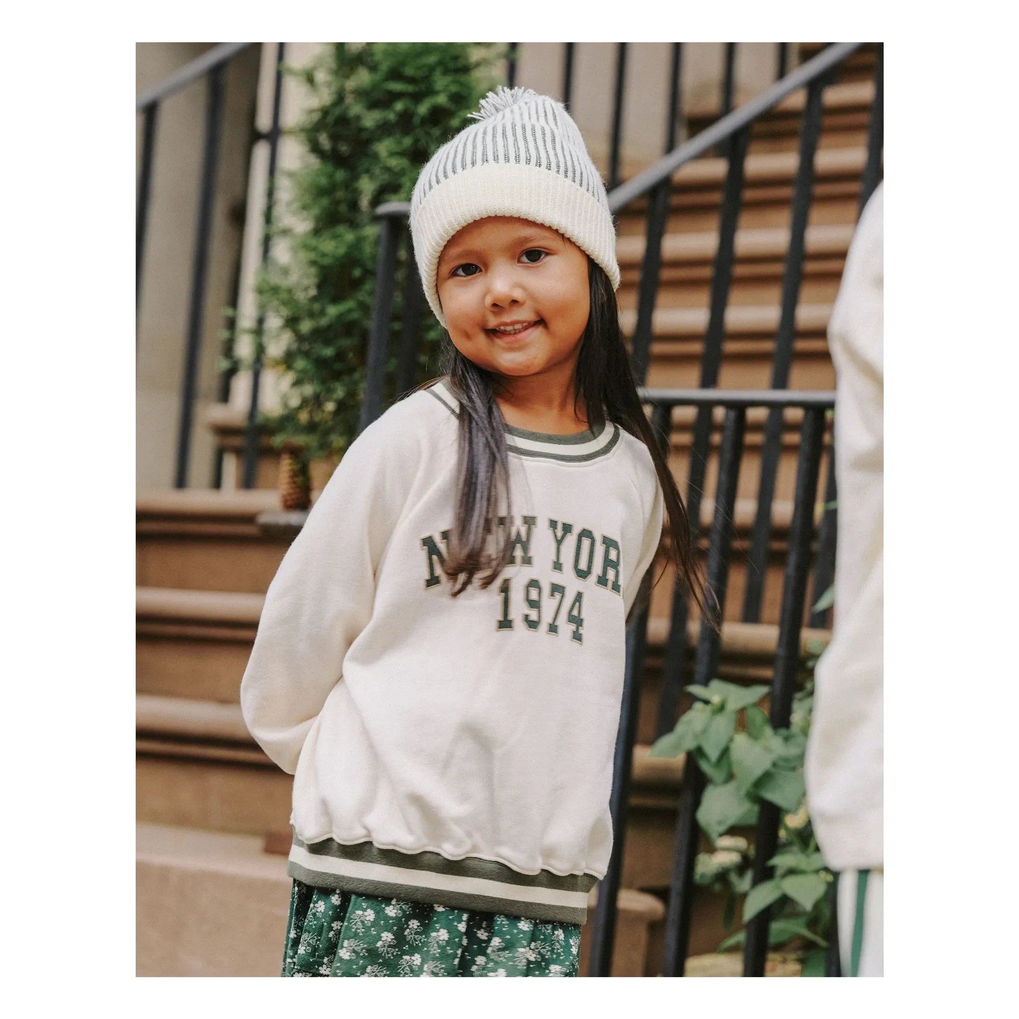 Rylee + Cru - Raglan Sweat New York Mini | Ekru