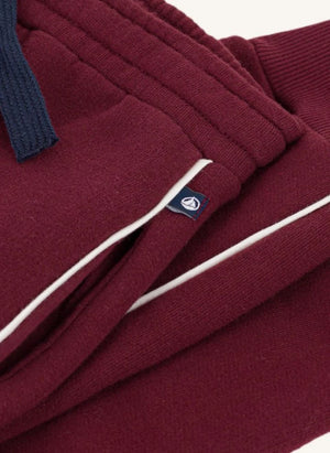 Petit Bateau - Organik Pamuklu Dar Paça Jogger | Bordo