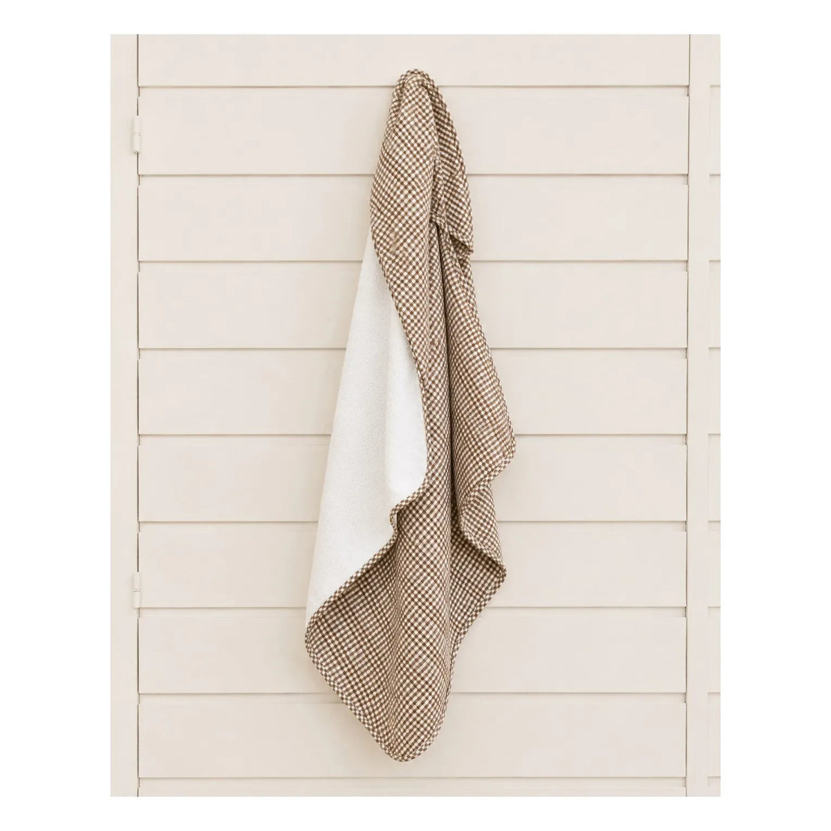 Editions Aimable - Charles bath cape | Noisette Vichy Pamuk