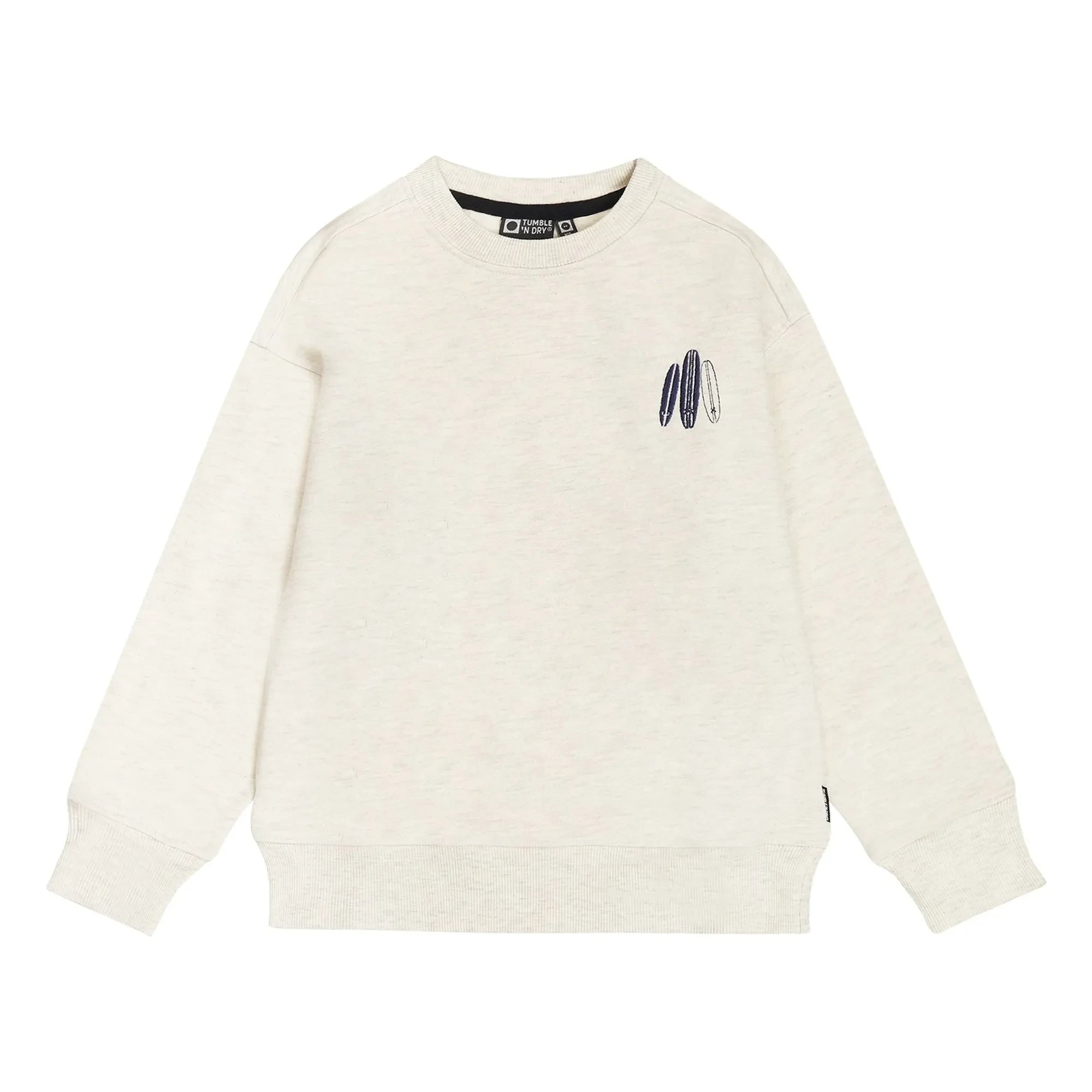 Tumble N'Dry - Oversize Seashore organik pamuk sweatshirt | Heather white