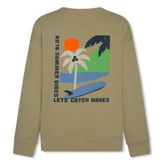 AO76 - Oscar Landscape geri dönüştürülmüş pamuk sweatshirt | Haki