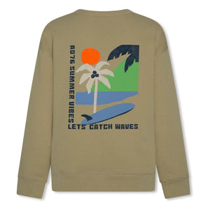 AO76 - Oscar Landscape geri dönüştürülmüş pamuk sweatshirt | Haki