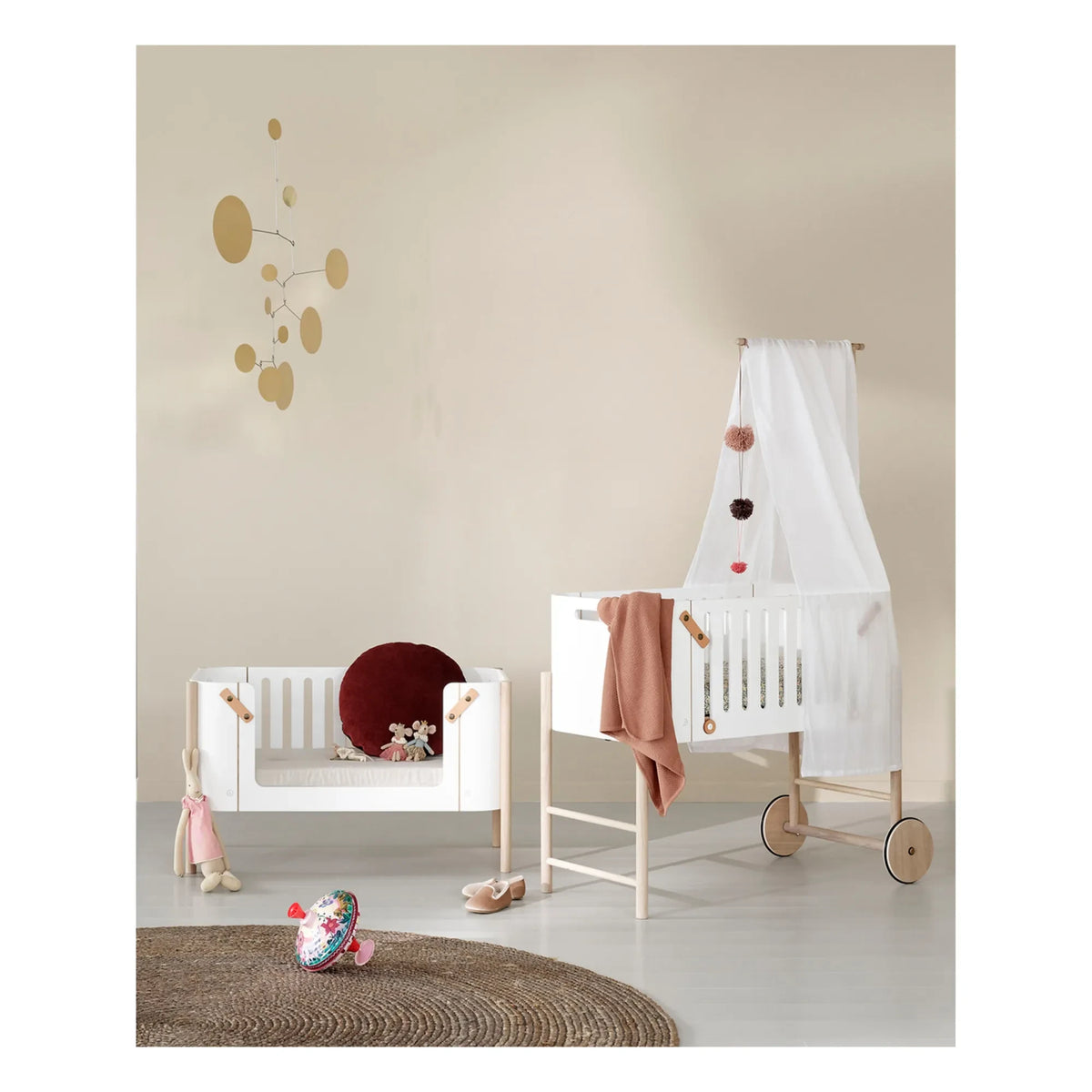 Oliver Furniture - Cododo Uzatılabilir Ahşap Yatak | Beyaz