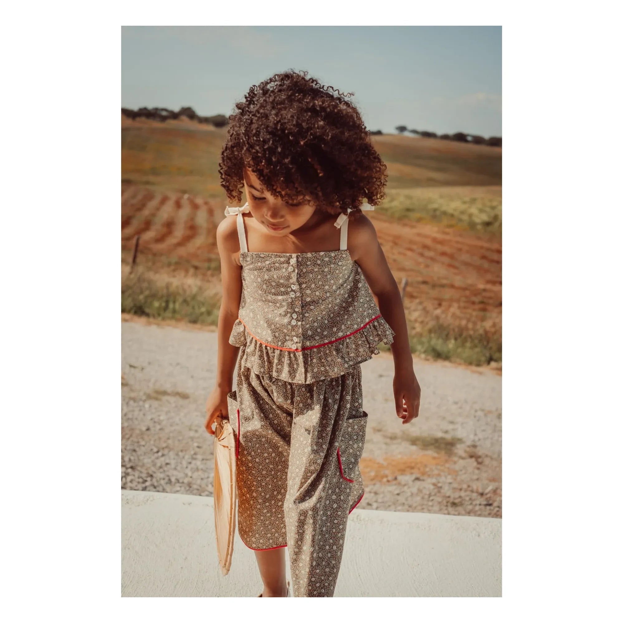 THE LiTTLE POETS - Amália Nature işlemeli etek | Haki kahverengi