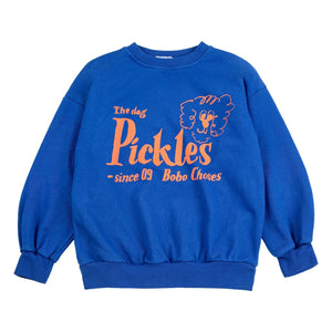 Bobo Choses - The Dog Pickles organik pamuk sweatshirt | Kraliyet mavisi
