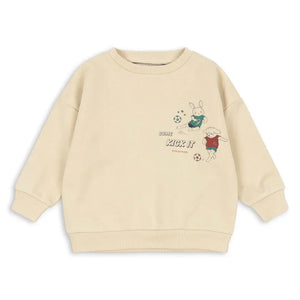 Konges Sløjd - Lou Football Organik Pamuklu Sweatshirt | Bej