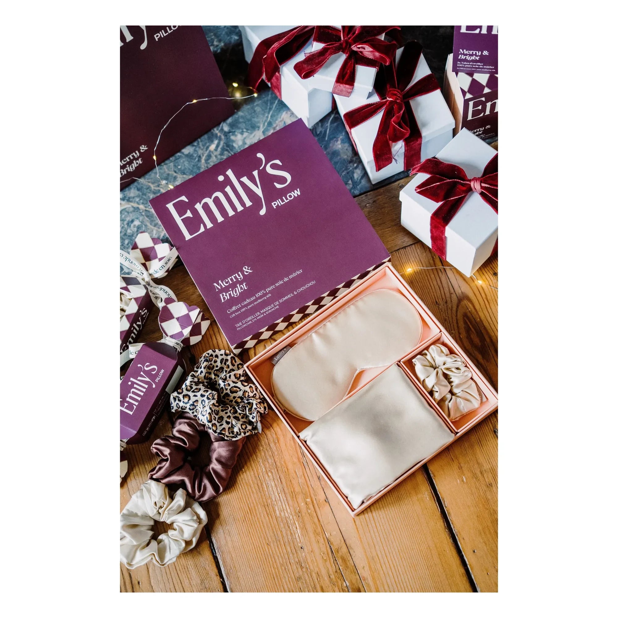 Emily's Pillow - İpek Uyku Seti | Champagne