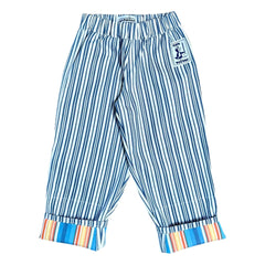 Club Trésor - Hickory Sunset Çizgili Dönüşen Pantolon | Mavi