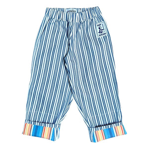 Club Trésor - Hickory Sunset Çizgili Dönüşen Pantolon | Mavi