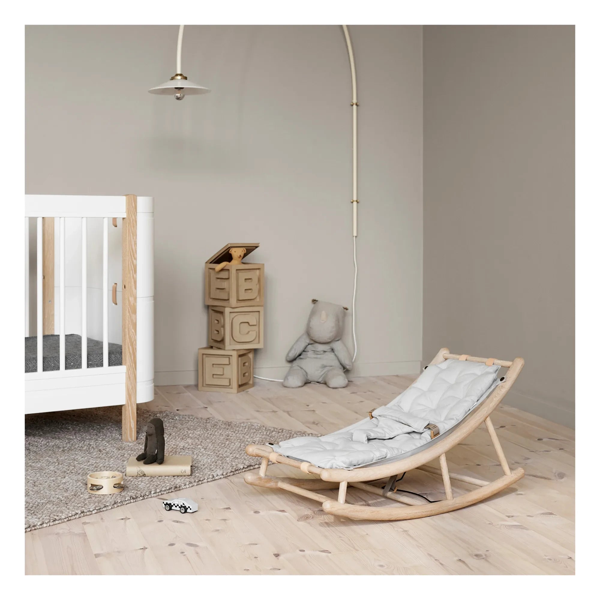 Oliver Furniture - Bebek Sallanan Koltuk Minderi | Gri