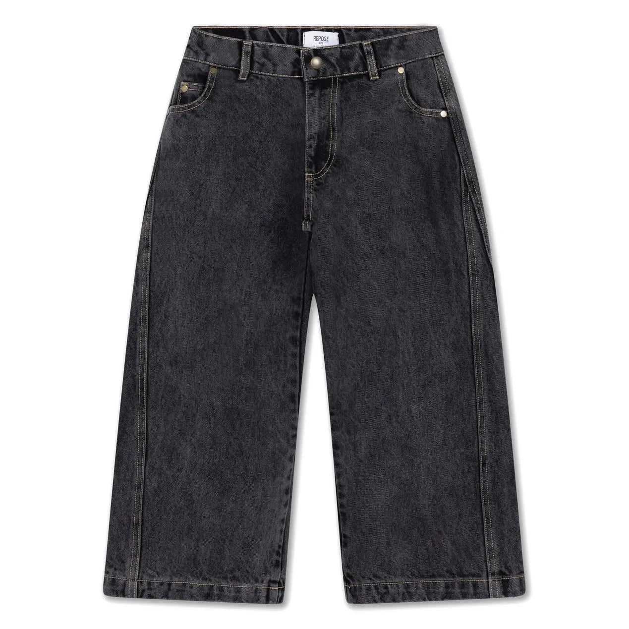 Repose AMS - Organik Pamuklu Geniş Bootcut Jean | Kömür grisi