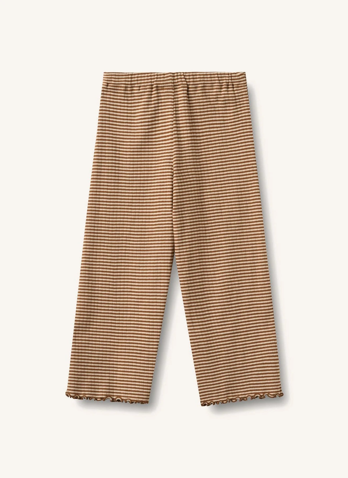 Wheat - Ela Çizgili Organik Pamuk Pantolon | Kum