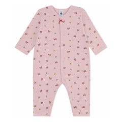 Petit Bateau - Pyjamas Dors Bien Çiçekli Organik Pamuk | Pudra Pembe