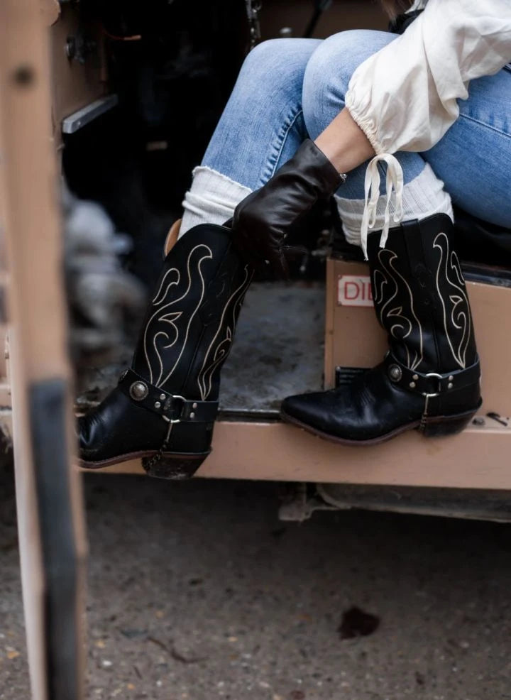 Bootstock - بوتات بوبي الكاوبوي | أسود