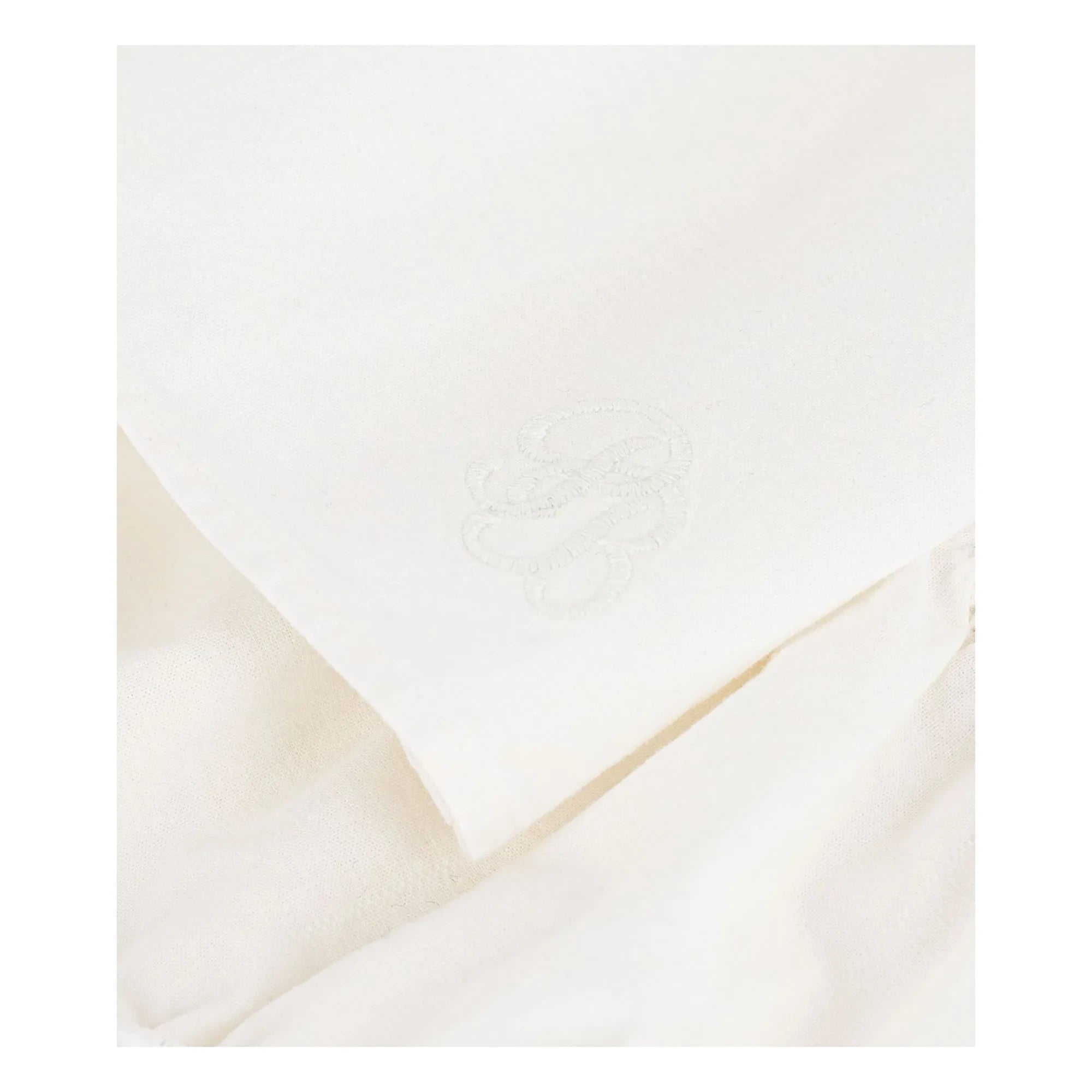 Petit Bateau - Keten ve organik pamuk elbise ve bloomer seti | Beyaz
