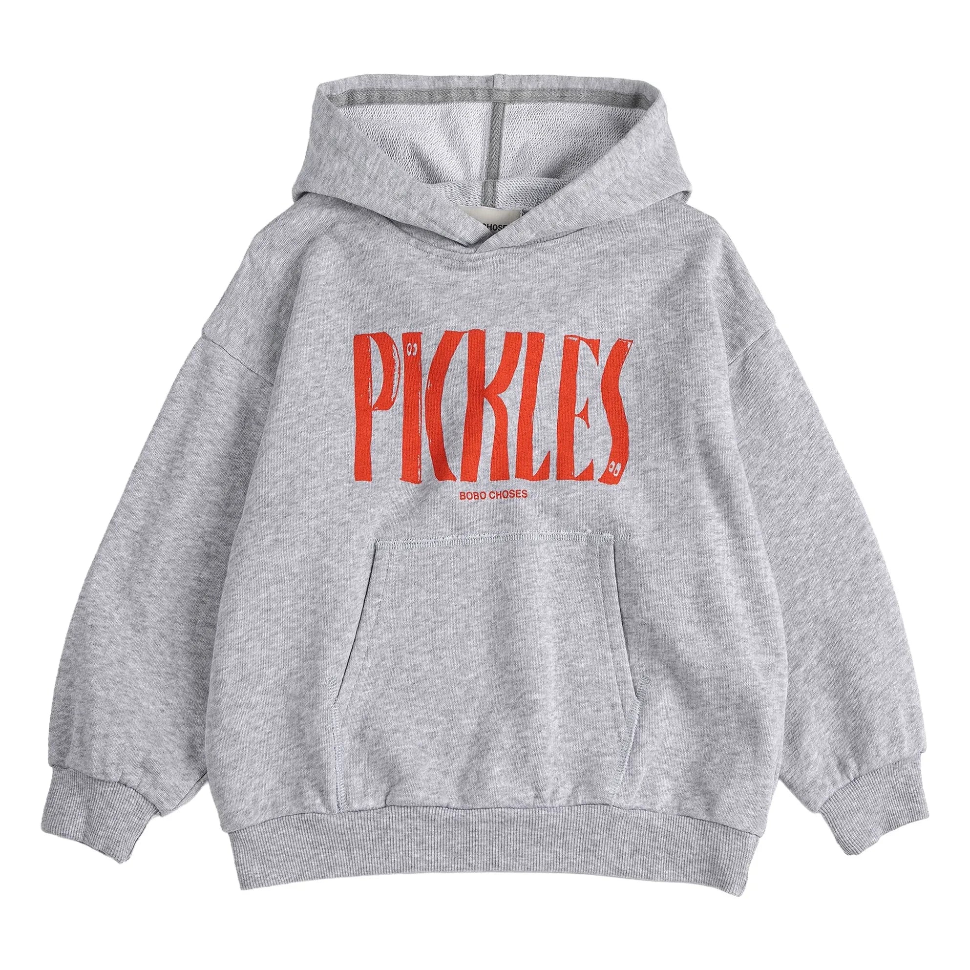 Bobo Choses - Pickles Organik Pamuklu Kapüşonlu Sweatshirt | Gri melanj