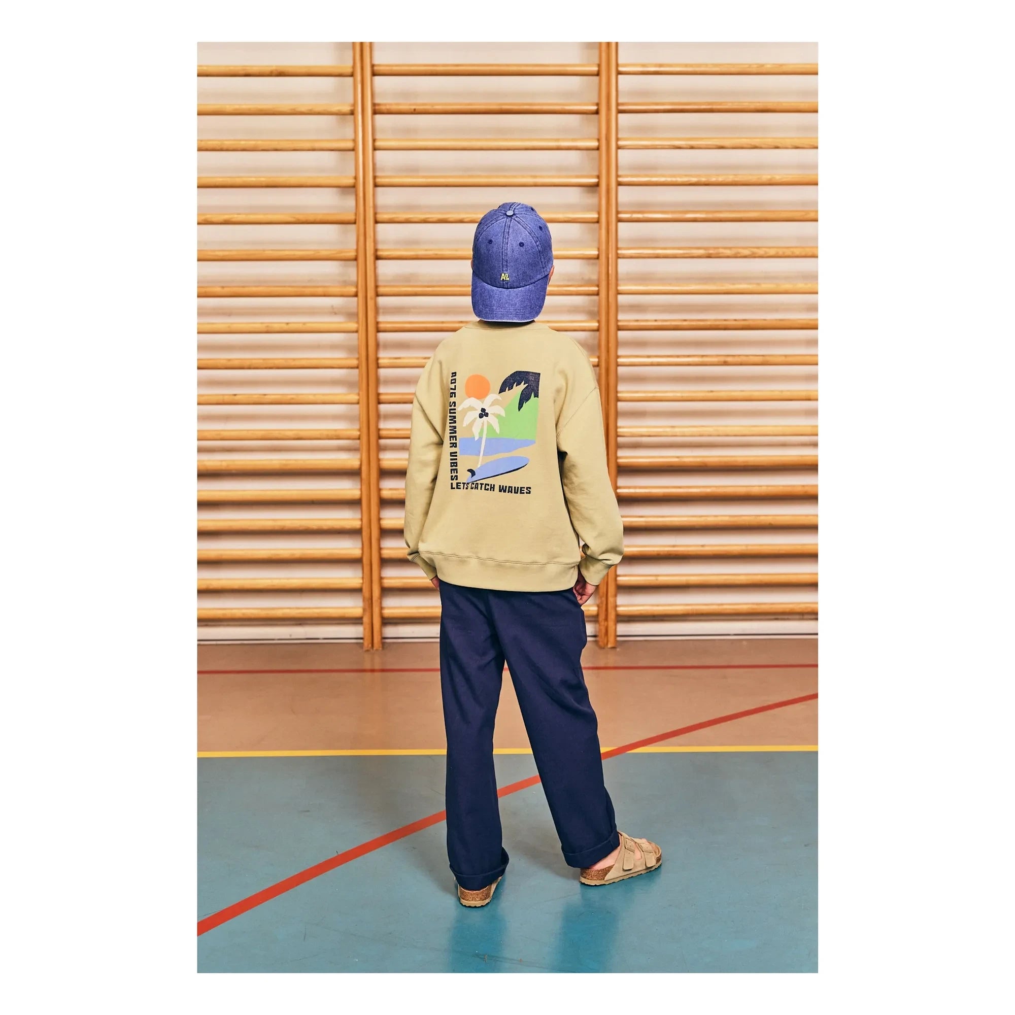 AO76 - Oscar Landscape geri dönüştürülmüş pamuk sweatshirt | Haki