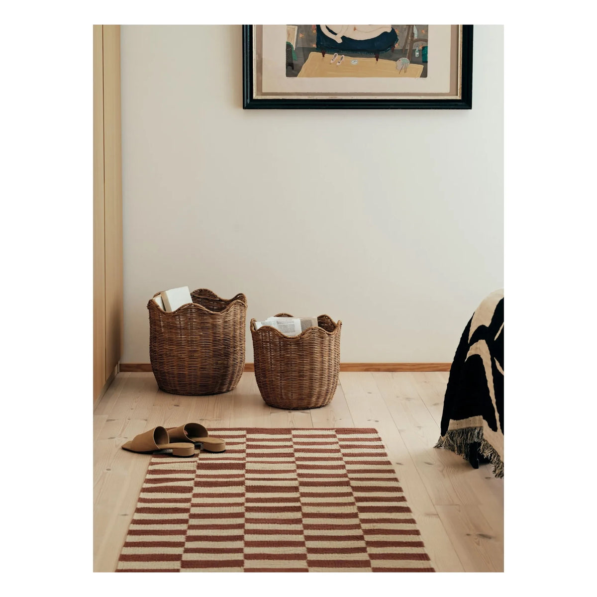 Broste Copenhagen - Lola rattan saklama sepetleri - 2'li Set