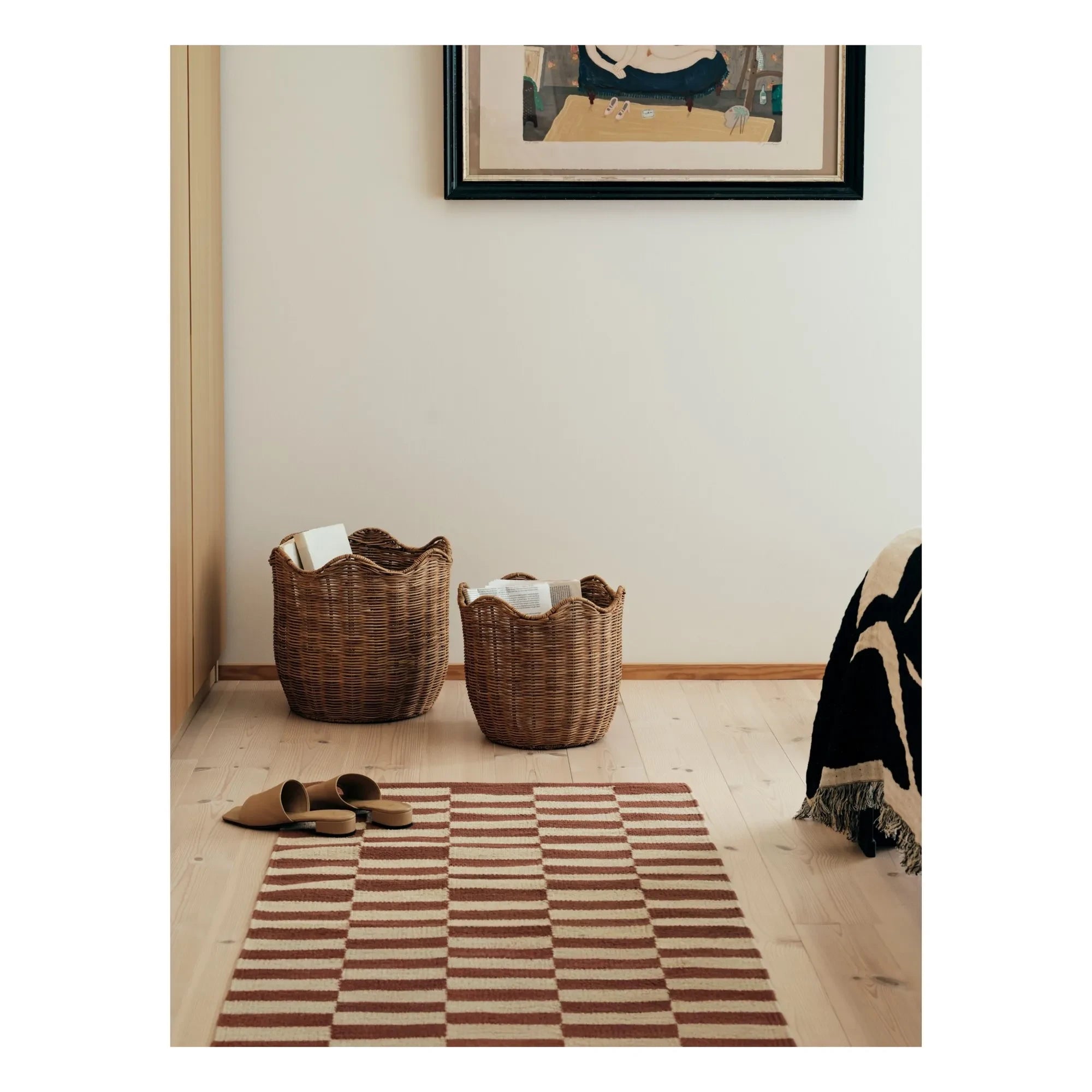 Broste Copenhagen - Lola rattan saklama sepetleri - 2'li Set