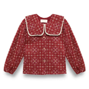 birinit - Ribera organik pamuk bluz | Bordo