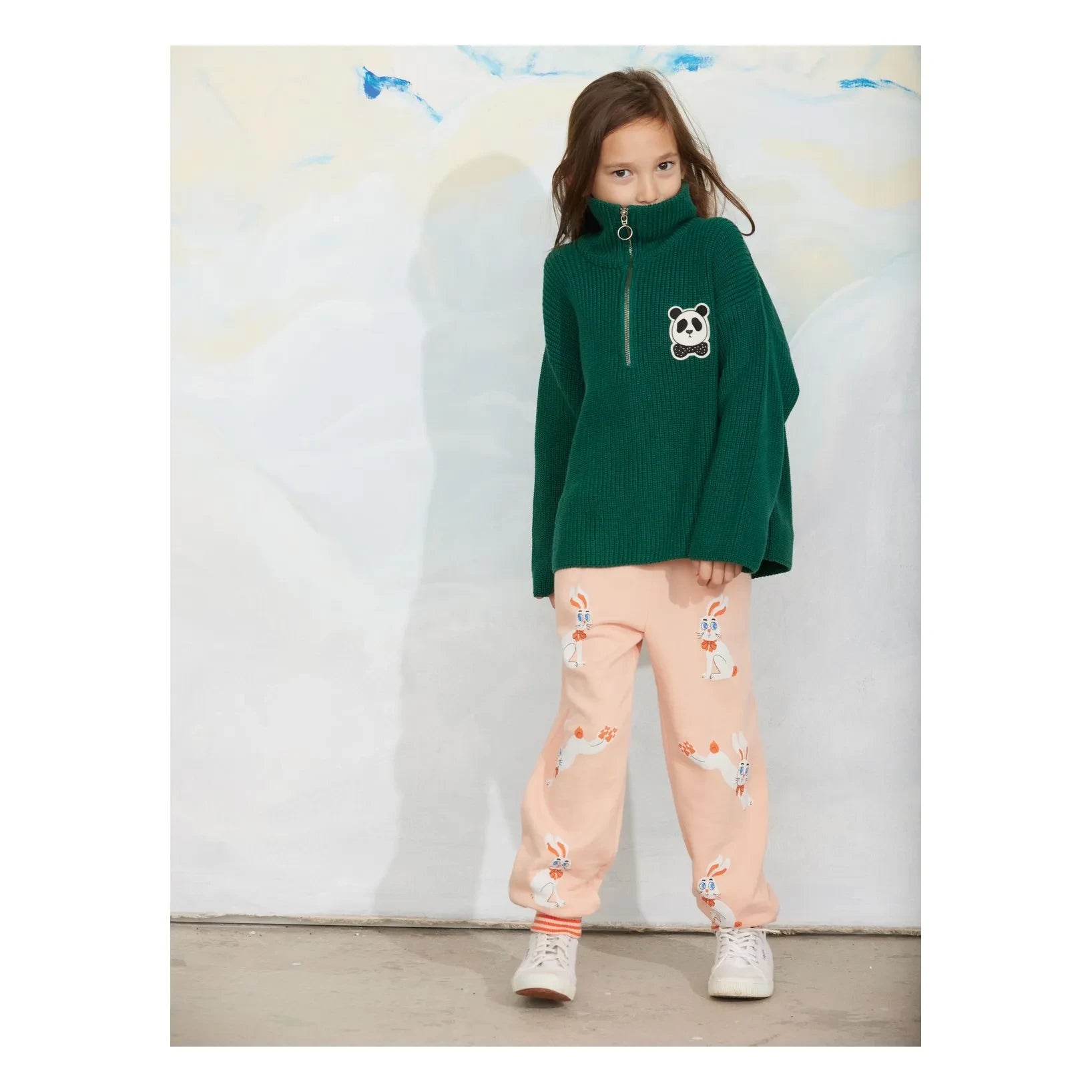 Mini Rodini - Tavşanlı Organik Pamuklu Jogger | Pembe