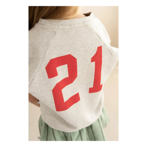 Jenest - Joey 21 organik pamuklu kolsuz sweatshirt | Açık gri