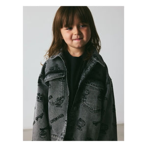 brunobruno nation - Lou Voyage Denim Organik Pamuk Ceket | Gri