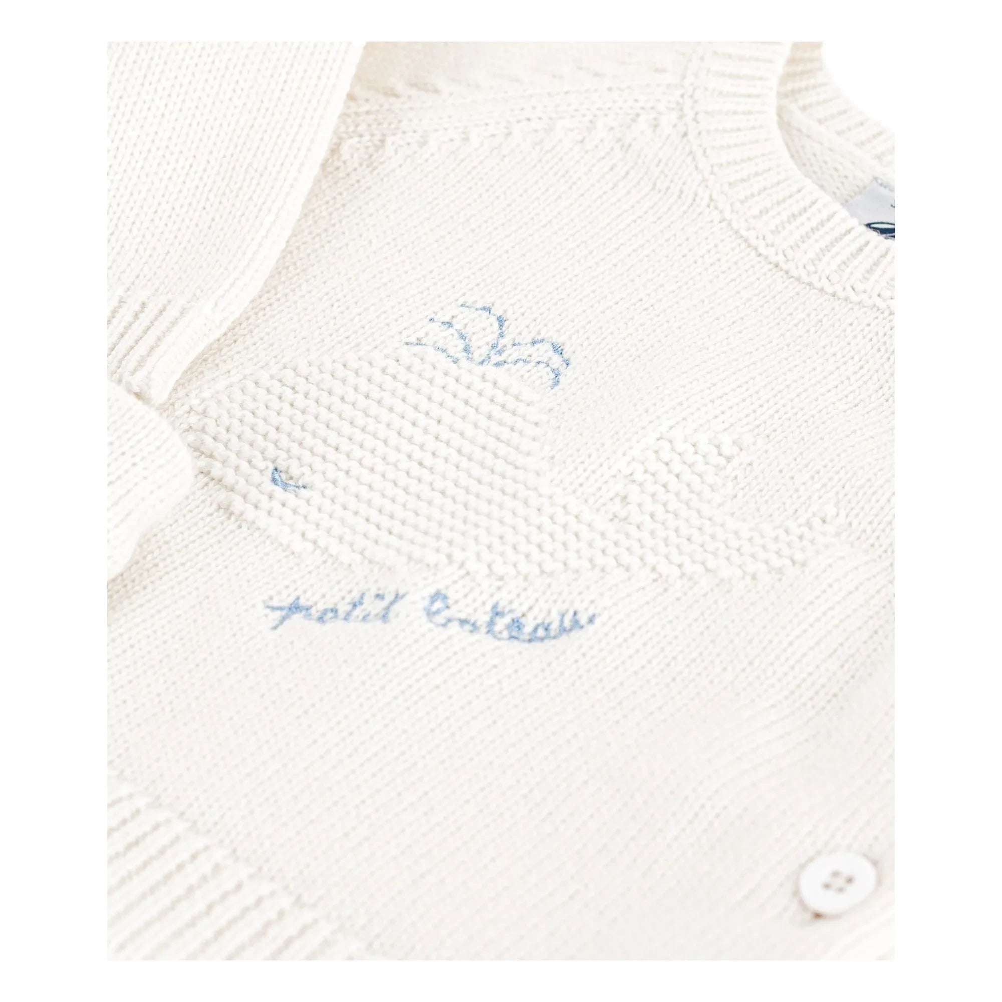 Petit Bateau - Whale Yün Kazak ve Pantolon Takımı | Beyaz