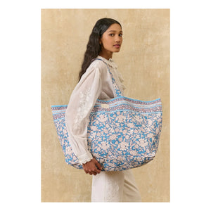 Louise Misha - Beverly Coton Tote Çanta | Açık mavi