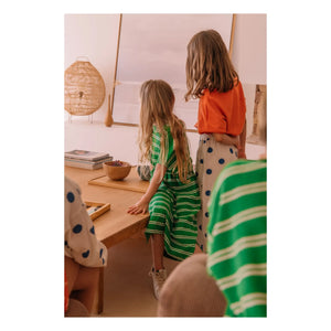 We Are Kids - Yeşil Çizgili Organik Pamuklu Havlu Elbise