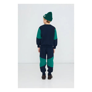 Tinycottons - Renk Bloklu Organik Pamuk Jogger Pantolon | Lacivert