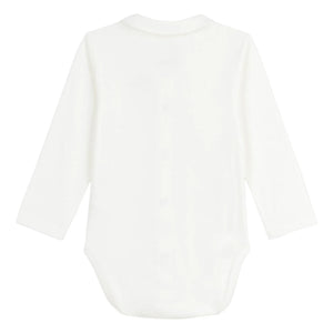 Petit Bateau - Organik Pamuk İşlemeli Yaka Body | Mavi