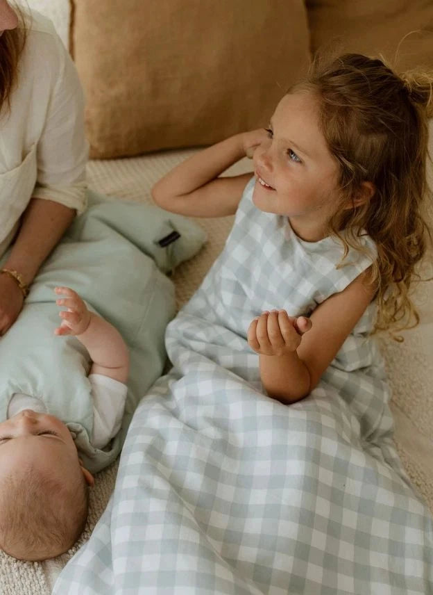 Les Petites Billes - حلقوم نوم متعدد الفصول للجنسين Vichy المزدوج | ماء أخضر