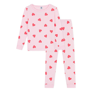 Petit Bateau - Kalp Desenli Terzi İşçiliği Pijama | Pembe