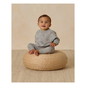 Quincy Mae - Elans organik pamuk jogger pantolon | Gri mavi