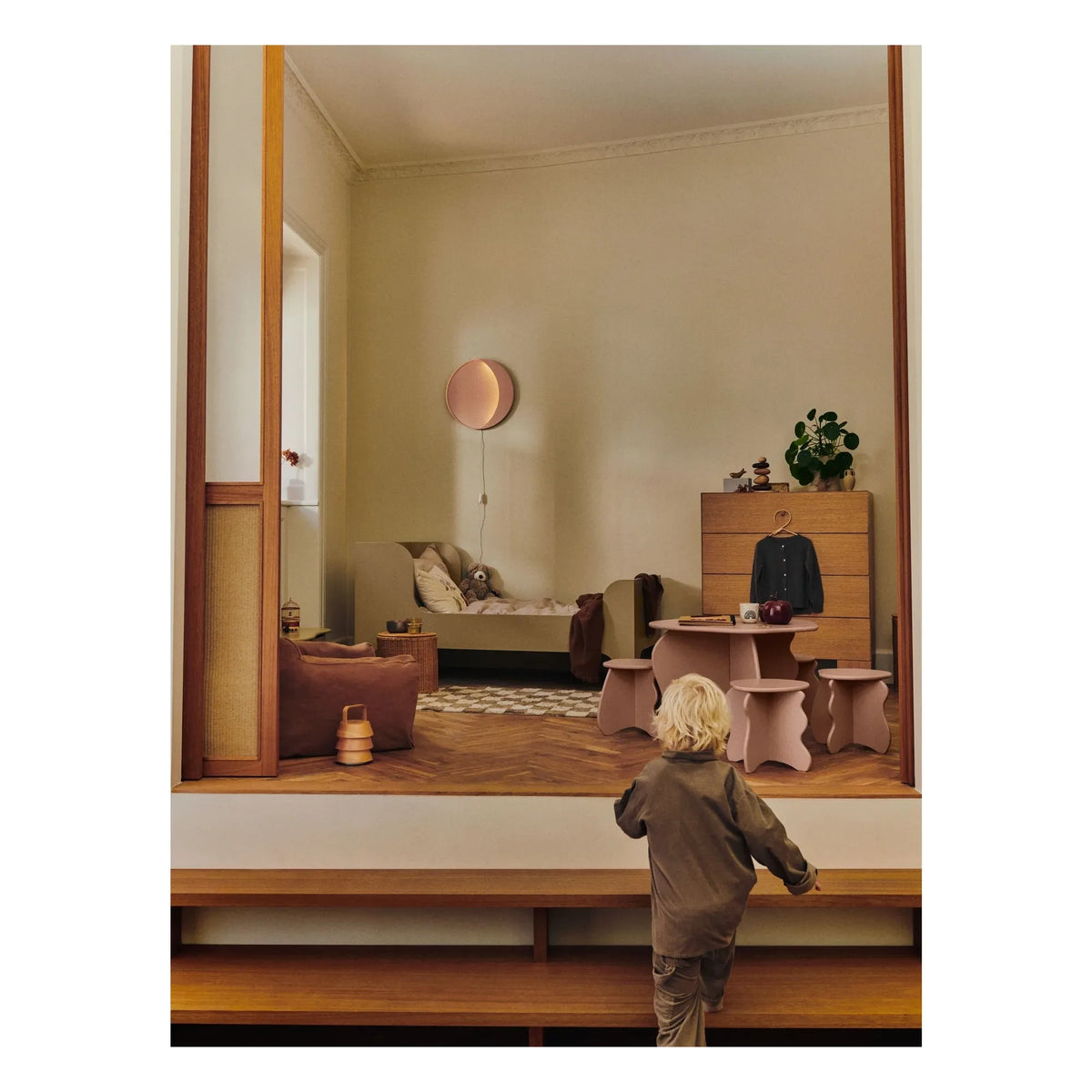 Ferm Living Kids - مقعد Slope وردي