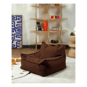 Wigiwama - Kahverengi Peluş Koltuk | Koyu Kahverengi