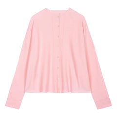 Bompard - Minimalist Oversize Pamuk ve Kaşmir Hırka | Pembe