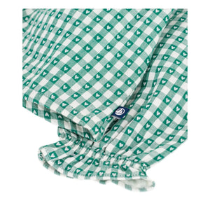 Petit Bateau - Vichy organik pamuk bluz | Yeşil