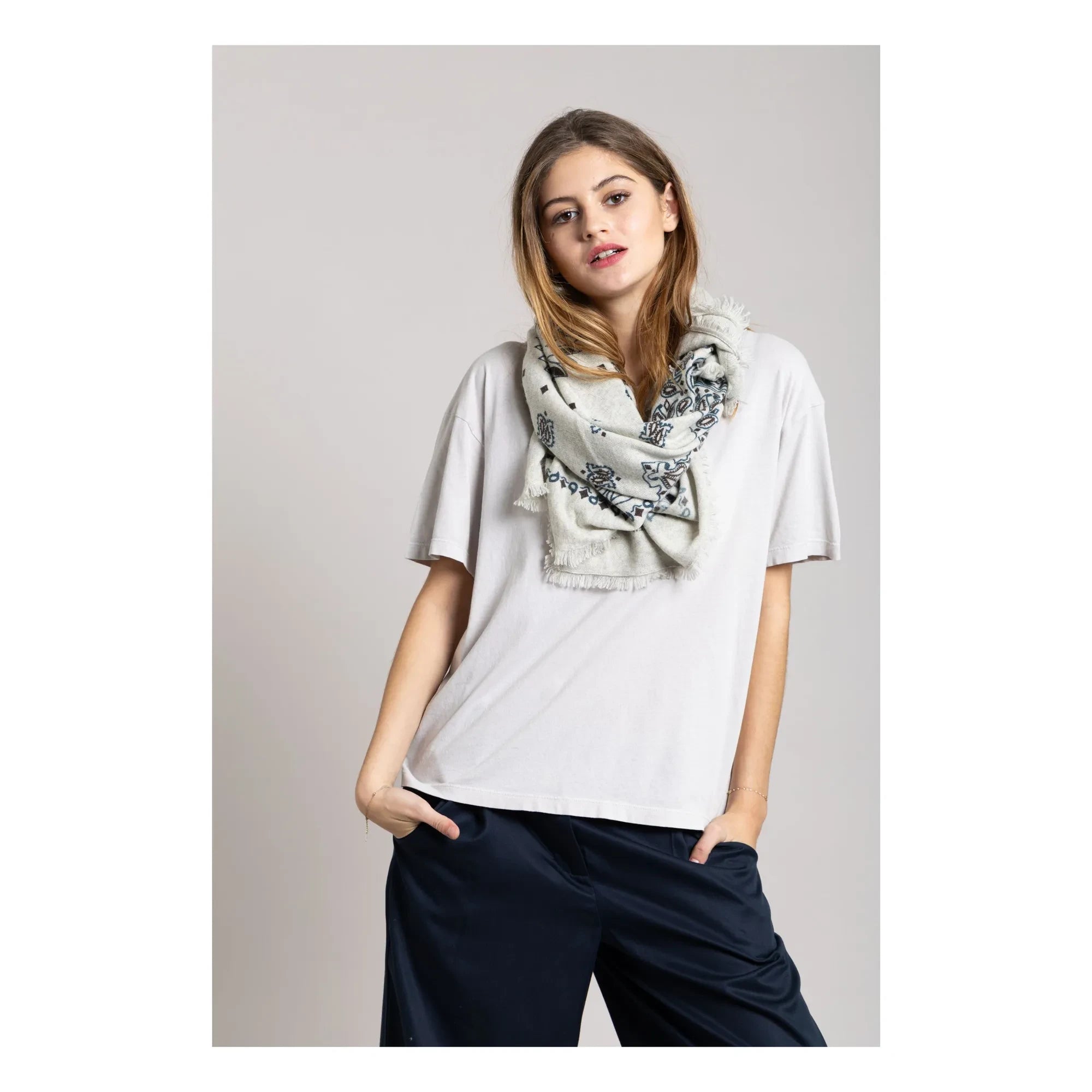 Smallable Woman - Hana organik pamuklu T-shirt | İnci grisi