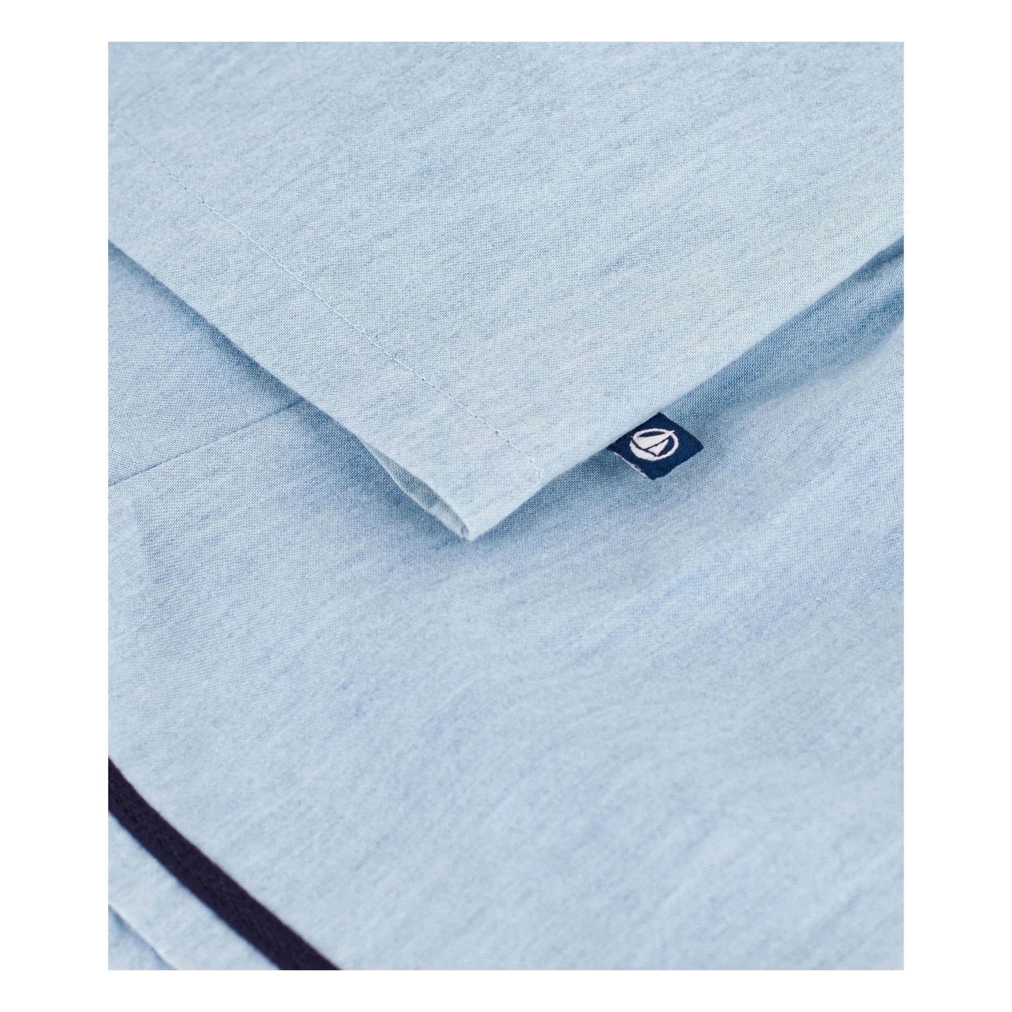 Petit Bateau - Chambray Üst ve Yaka Seti | Açık Mavi