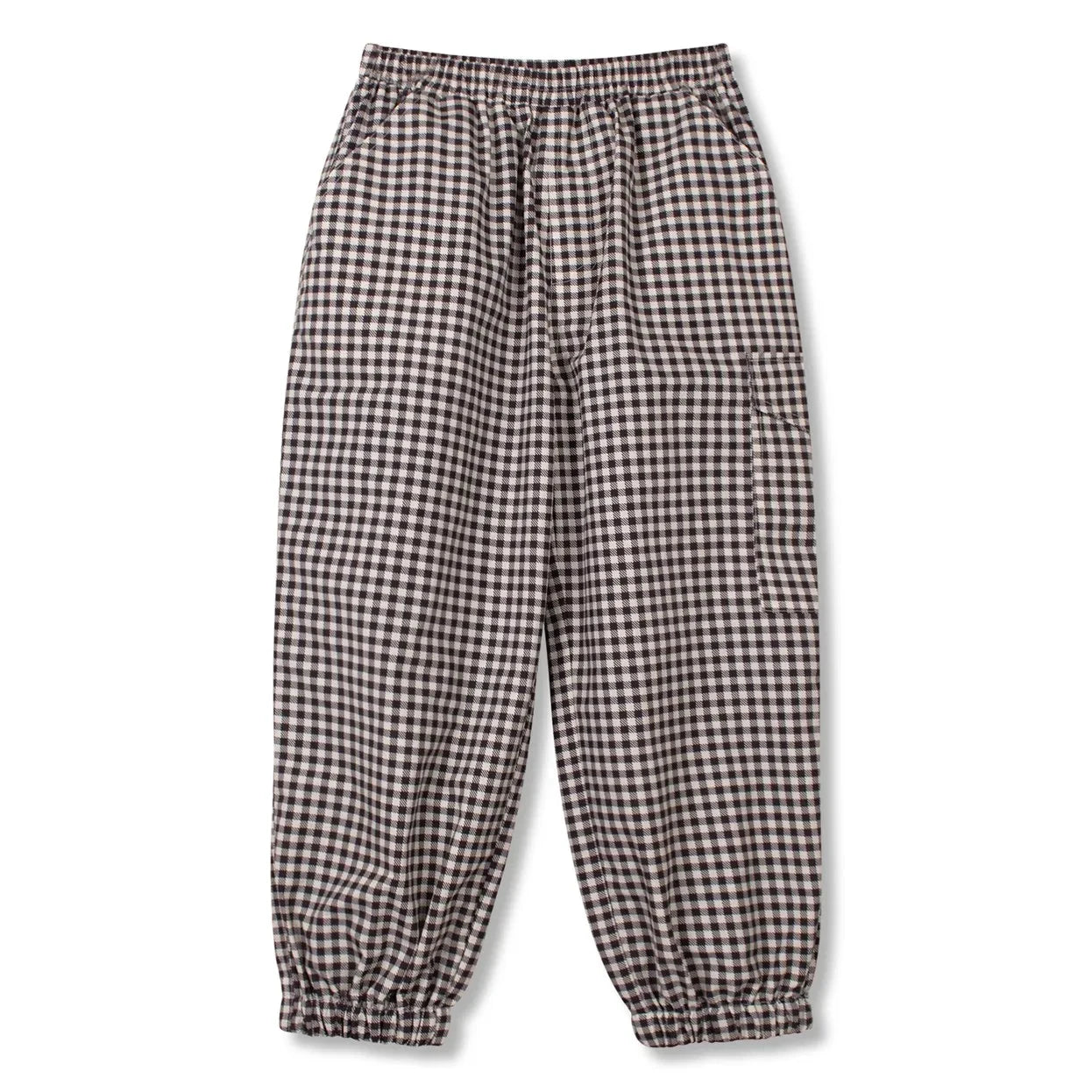 Wynken - Gingham pantolon | Siyah