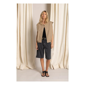 Smallable Woman - Paola Denim Bermuda Şort | Denim gri