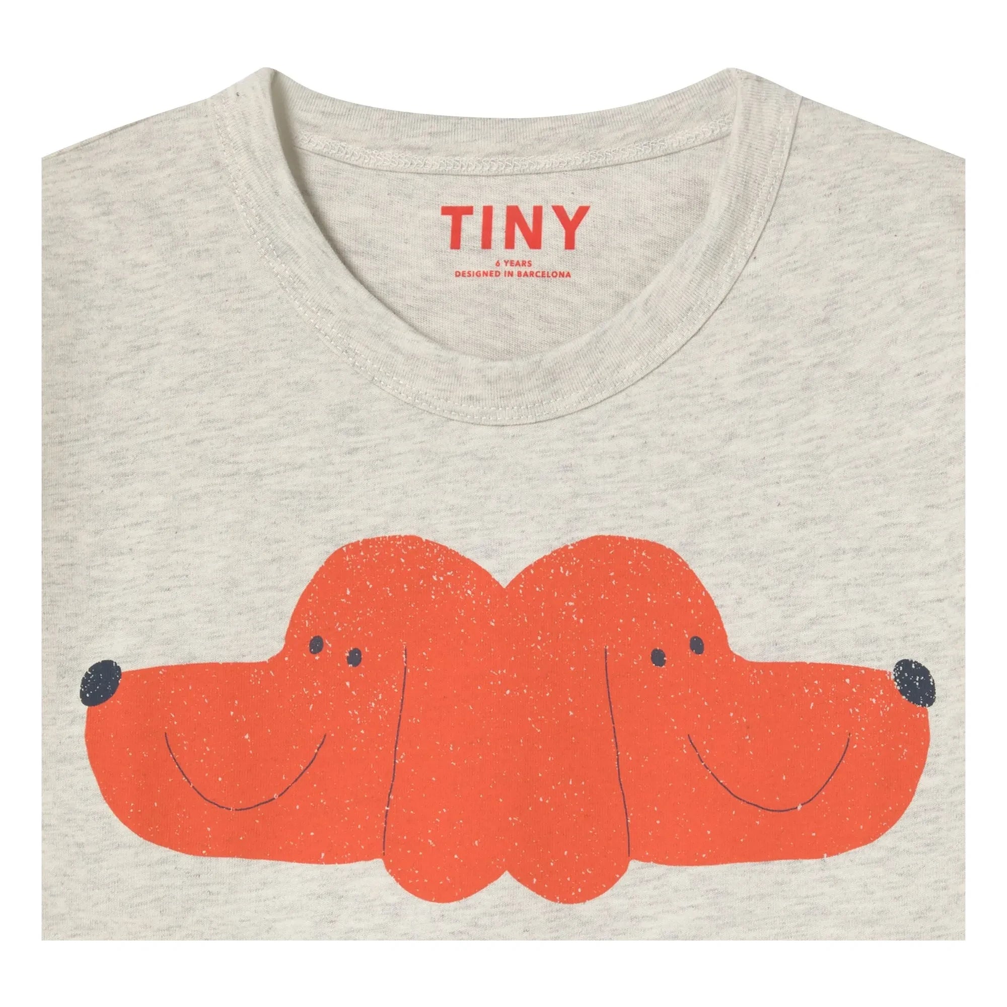 Tinycottons - Tiny & Tiny Dogs Organik Pamuk Tişört | Heather bej