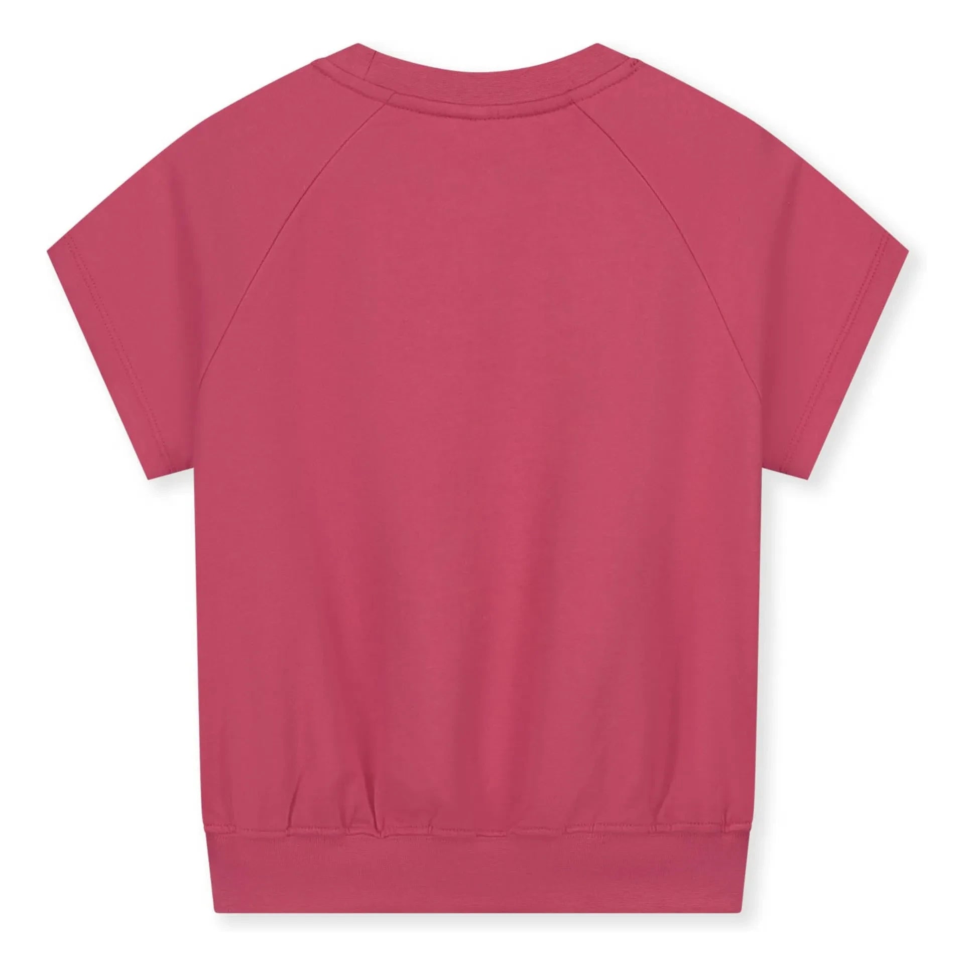 Gray Label - Organik pamuk kısa kollu sweatshirt | Fuşya