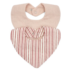 Editions Aimable - Bandana Brigitte - 2'li Set | Raspberry Stripes Poplin