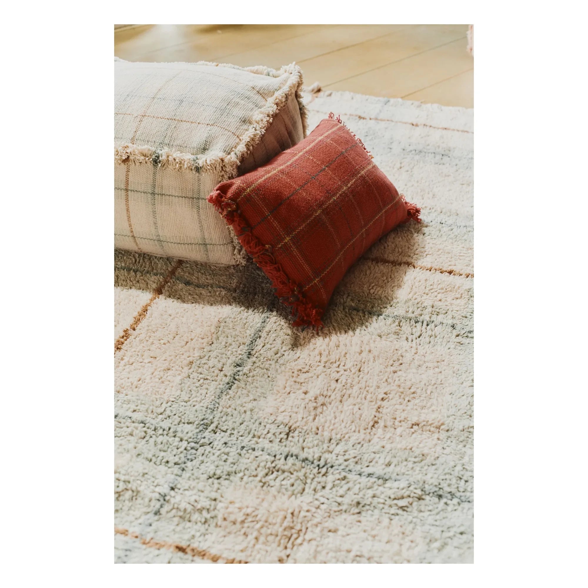 Lorena Canals - Tartan halı | Buz Mavisi