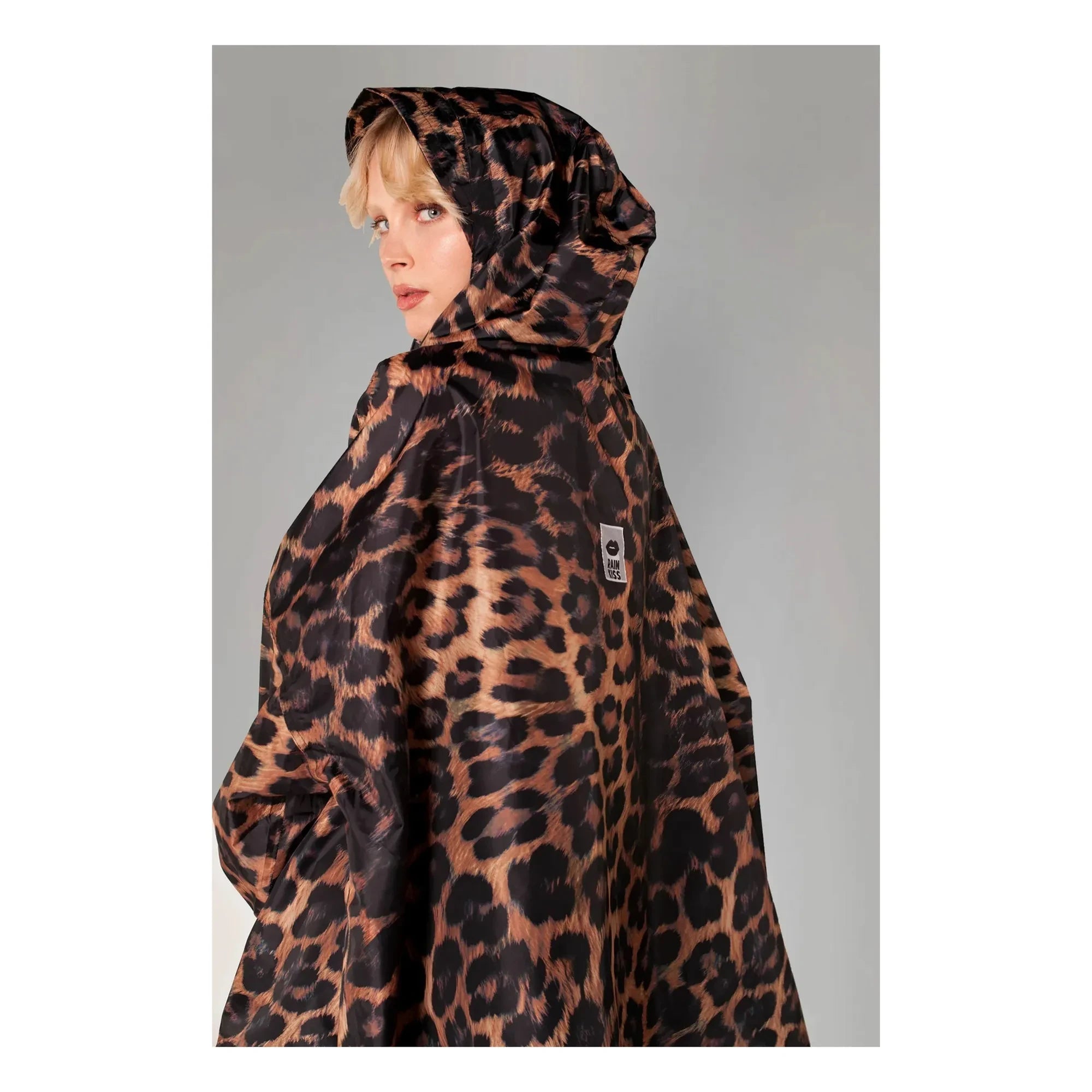 Rainkiss - Koyu Leopar yağmurluk | Kahverengi