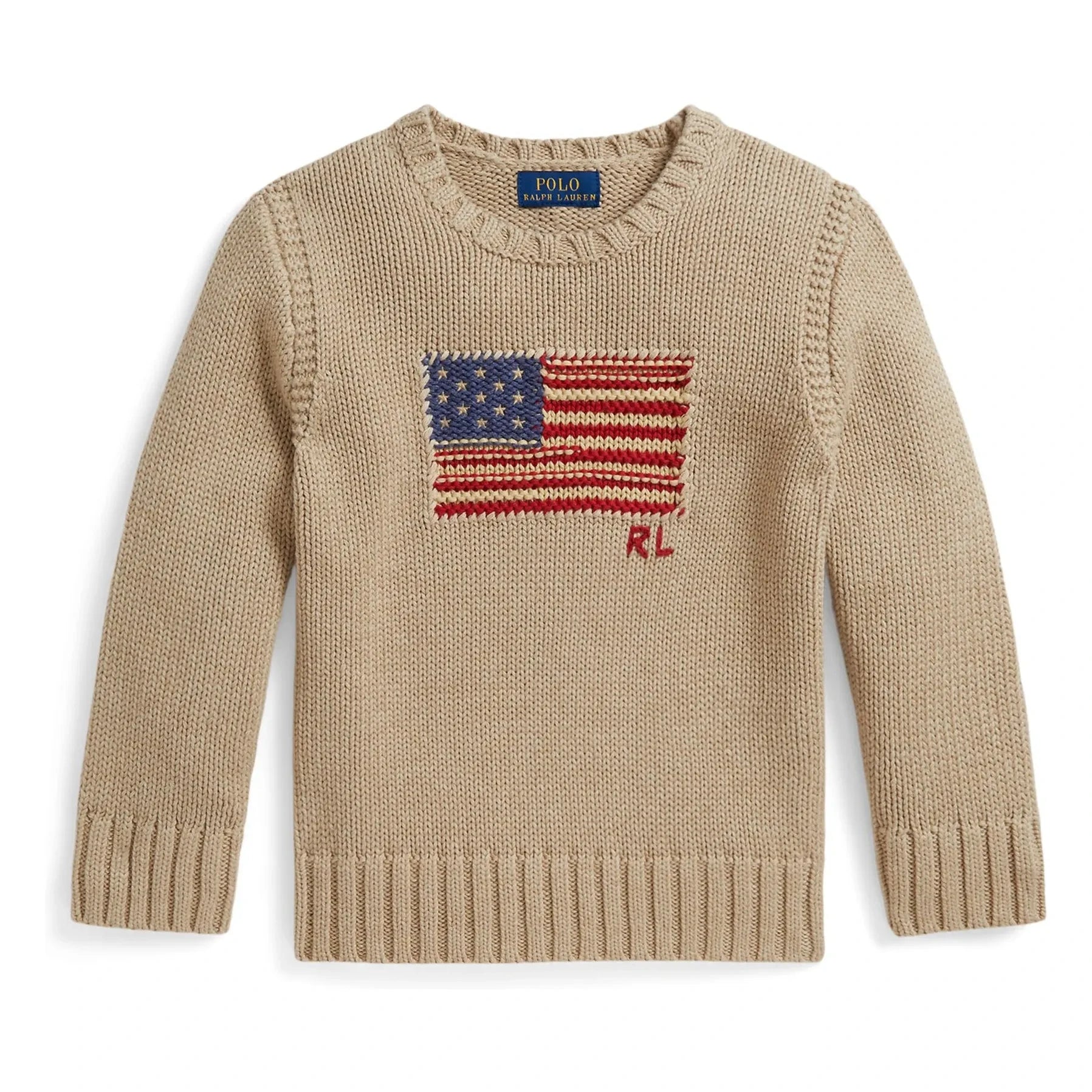 Ralph Lauren - Amerikan bayraklı kazak | Bej